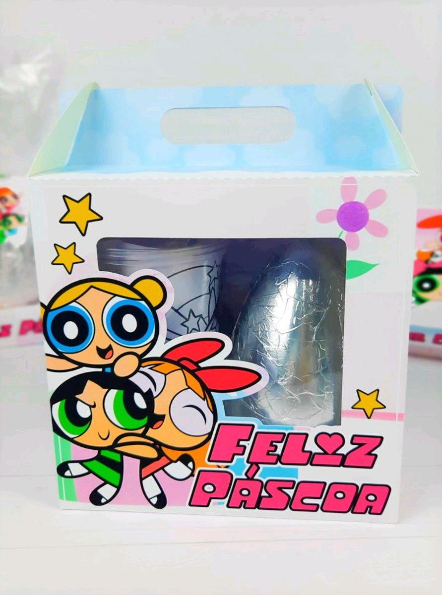 ARQUIVO PASCOA CAIXA OVO E COPO MENINAS SUPER PODEROSAS 3417 - Imagem 2