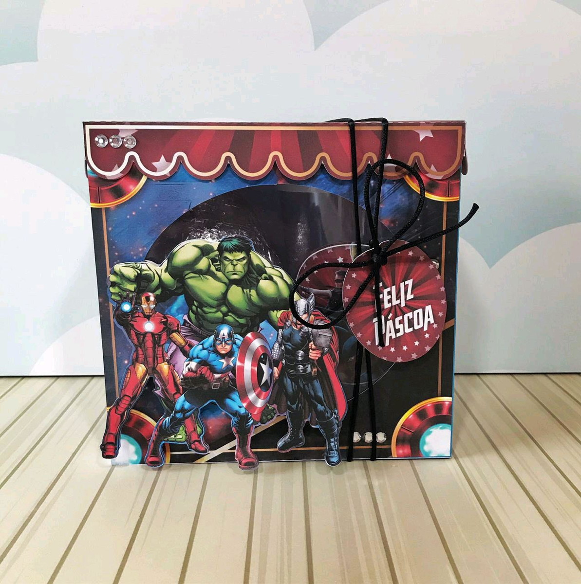 ARQUIVO PASCOA CAIXA OVO E COPO VINGADORES #4592 - Imagem 3