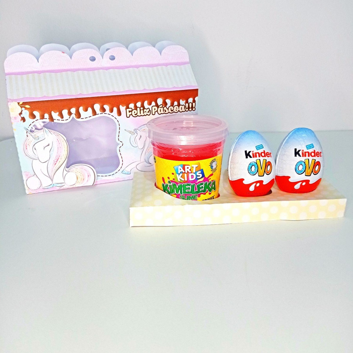 ARQUIVO PASCOA CAIXA SLIME E KINDER OVO UNICORNIO #13681