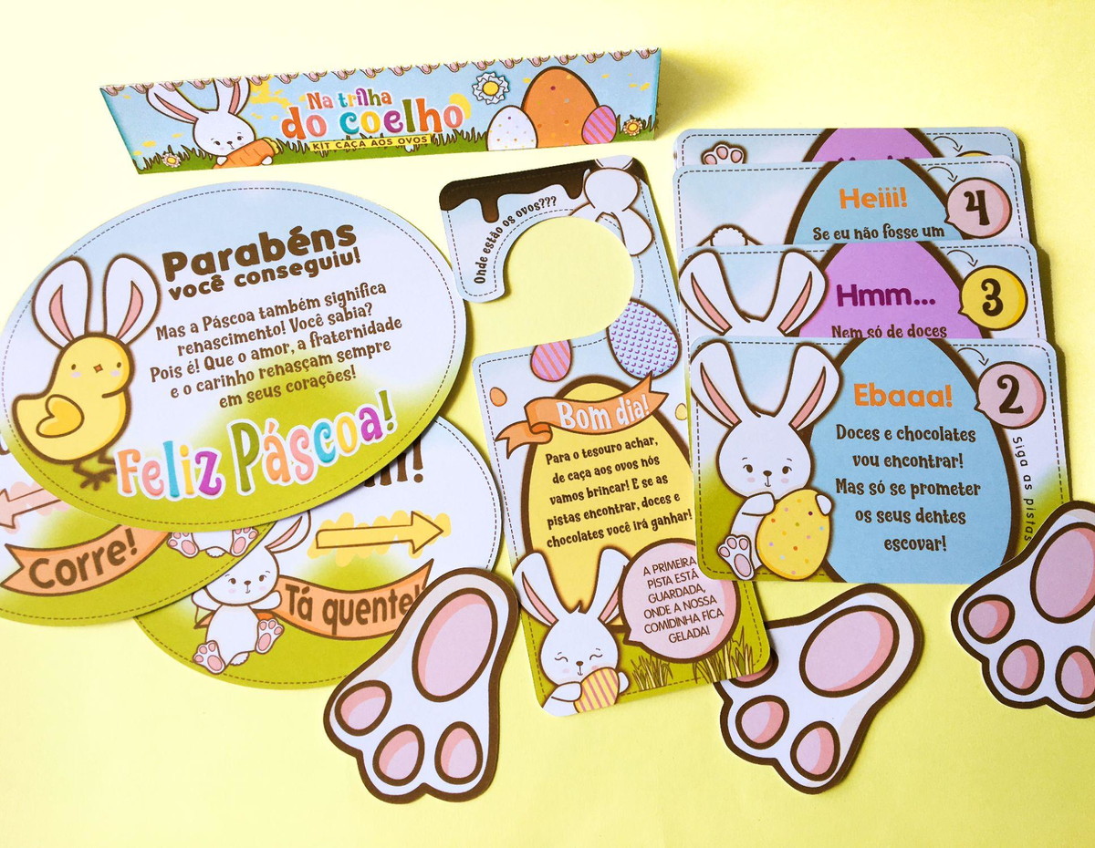 Arquivo Pascoa Kit Caça aos Ovos Coelhinhos #15782