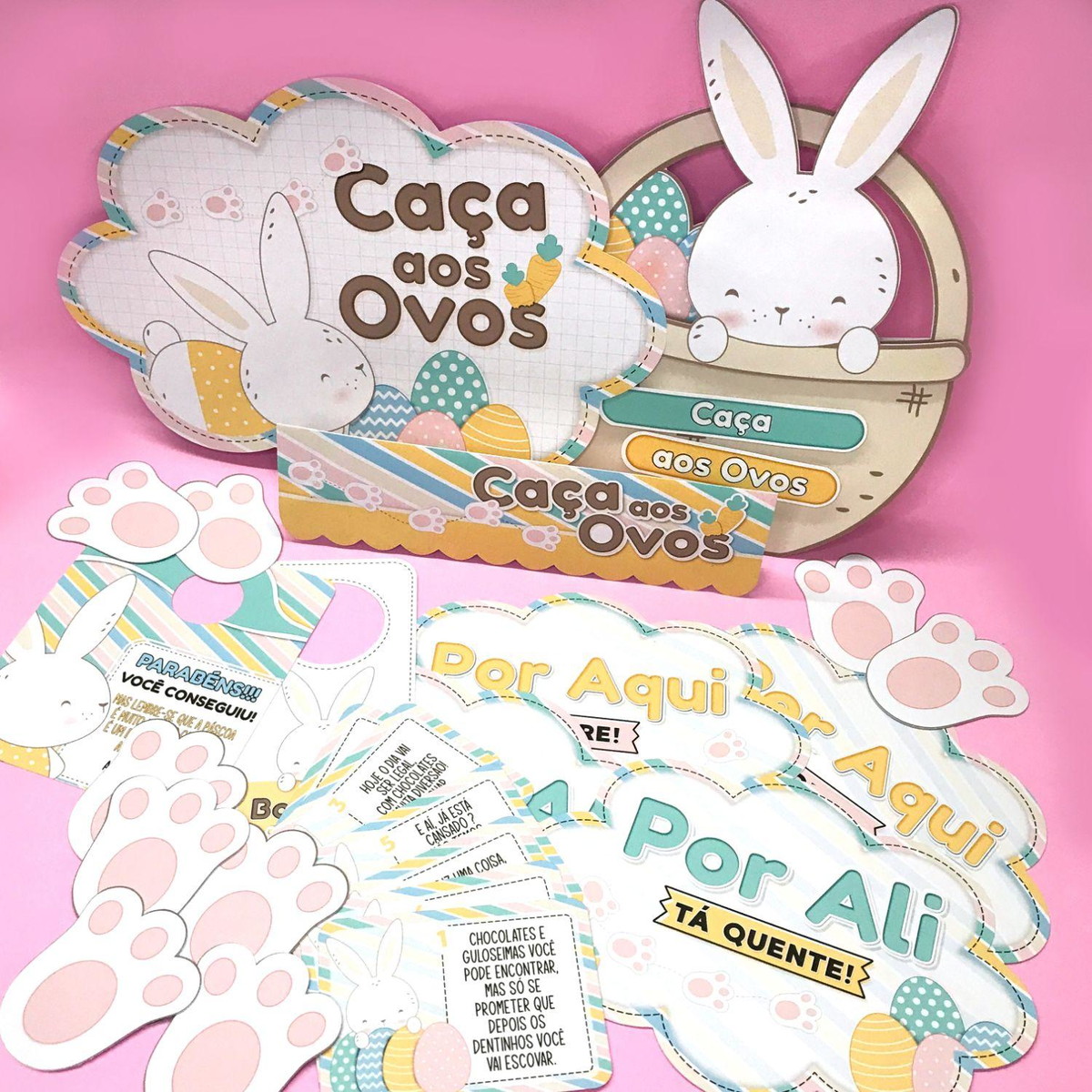 Arquivo Pascoa Kit Caça aos Ovos Coelhinhos #15787