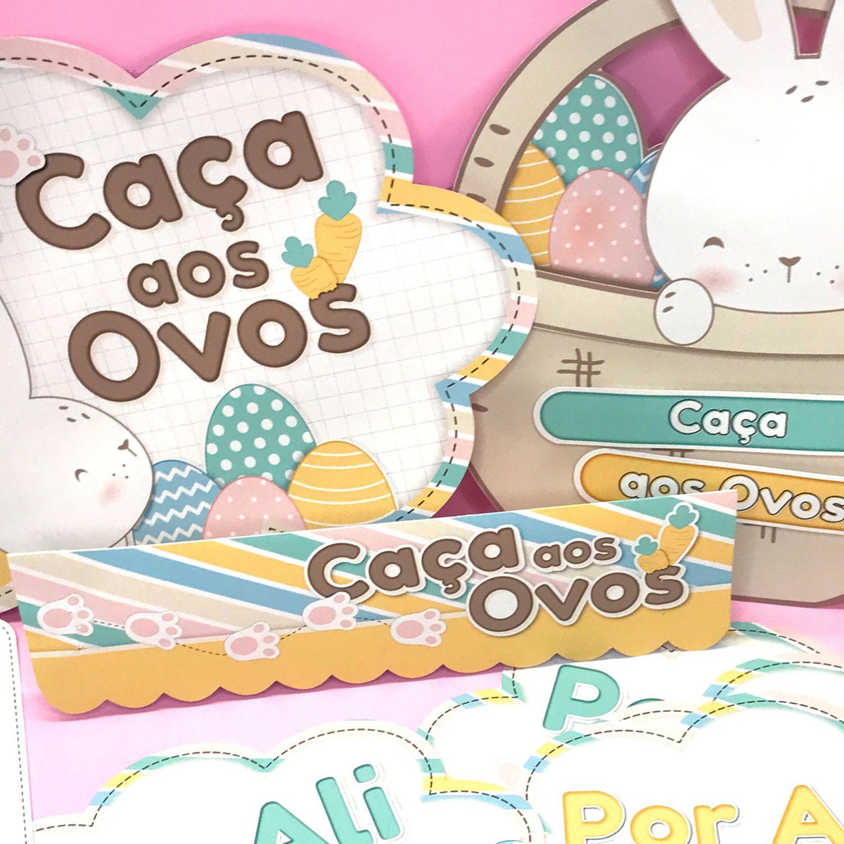 Arquivo Pascoa Kit Caça aos Ovos Coelhinhos #15787 - Imagem 3