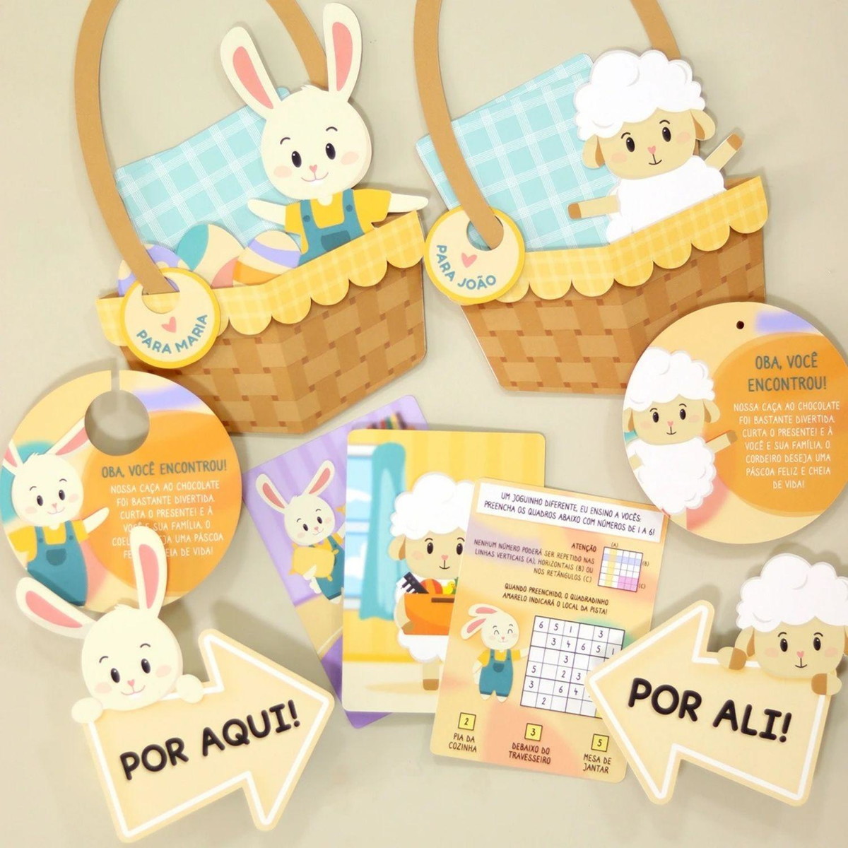 Arquivo Pascoa Kit Caça aos Ovos Coelhinhos #15788