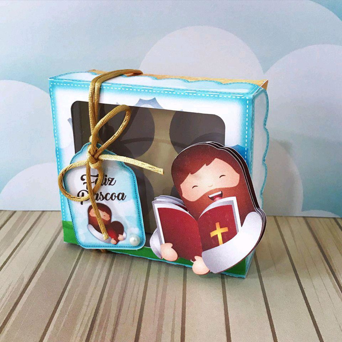 ARQUIVO PASCOA RELIGIOSA CAIXA PARA 4 DOCES #4515