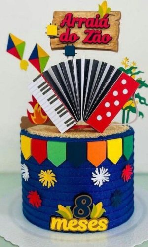 Arquivo Topo de Bolo Arraiá Festa Junina Sanfona #17414