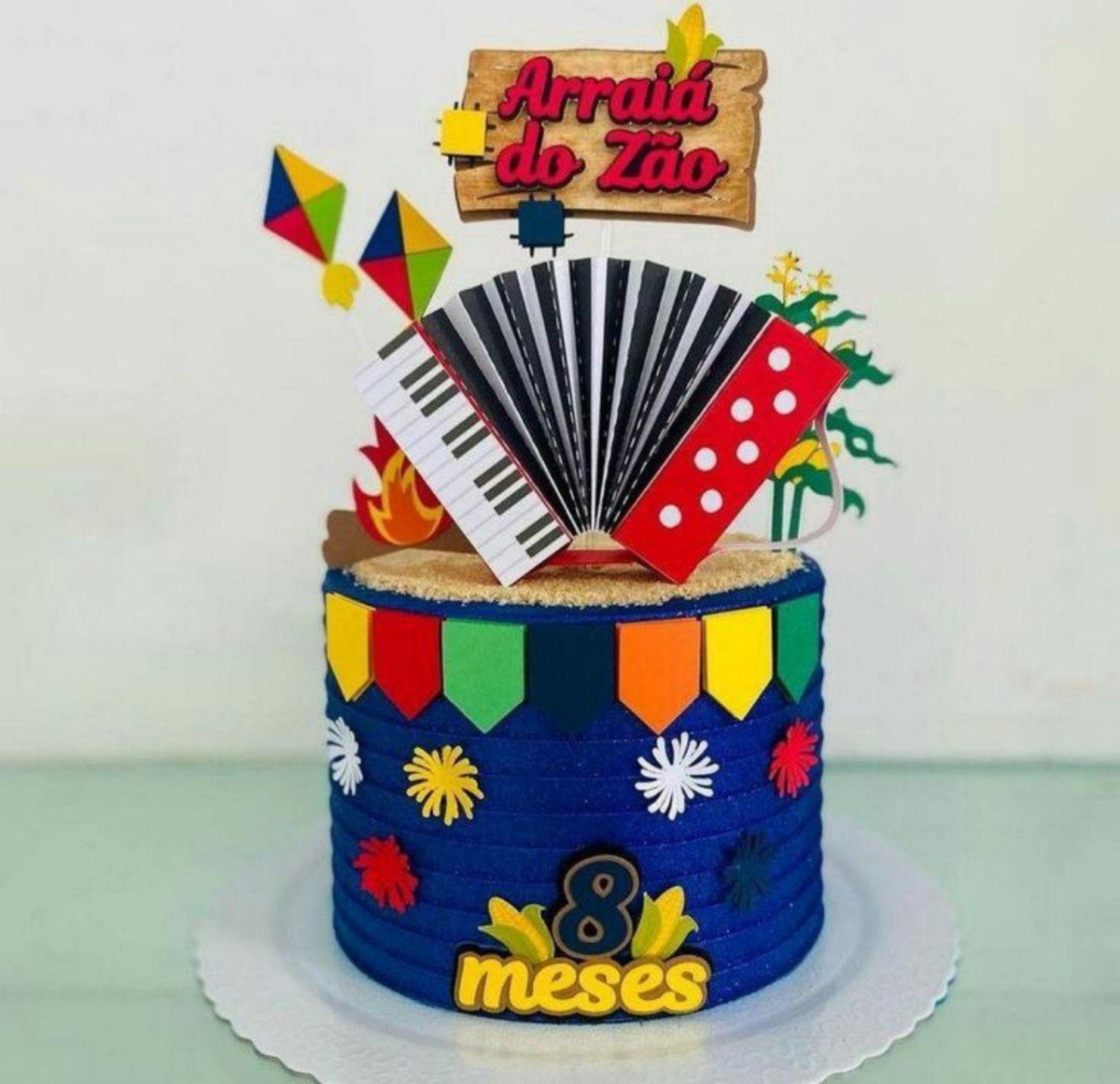 Arquivo Topo de Bolo Arraiá Festa Junina Sanfona #17414