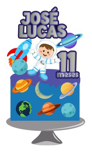 Arquivo topo de bolo astronauta