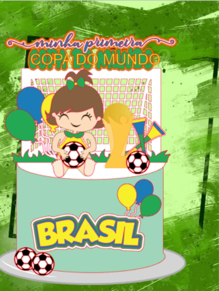 Arquivo Topo de Bolo Brasil Copa do Mundo 2022 #15496