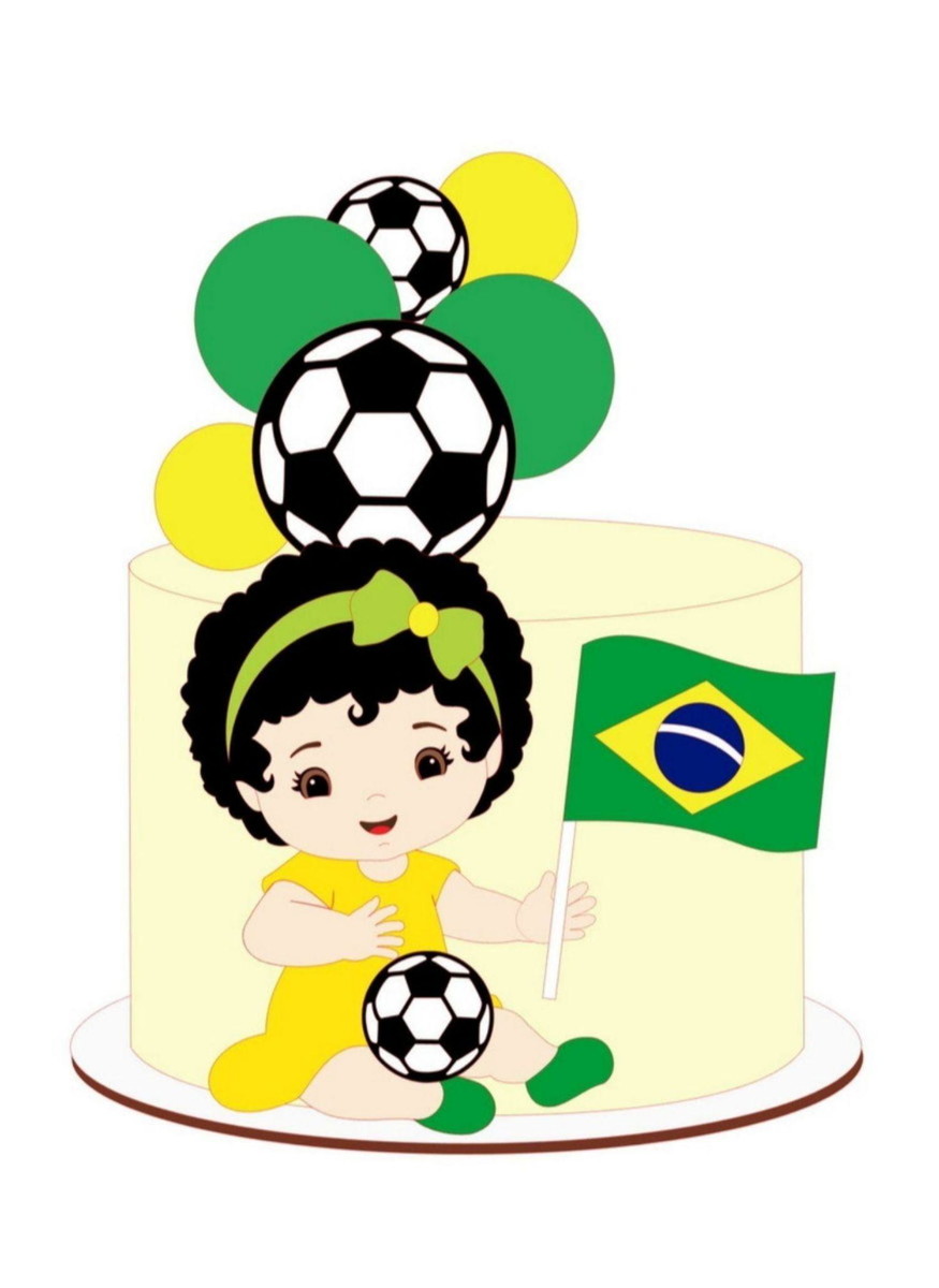 Arquivo Topo de Bolo Camadas Brasil Copa do Mundo 2022 14558