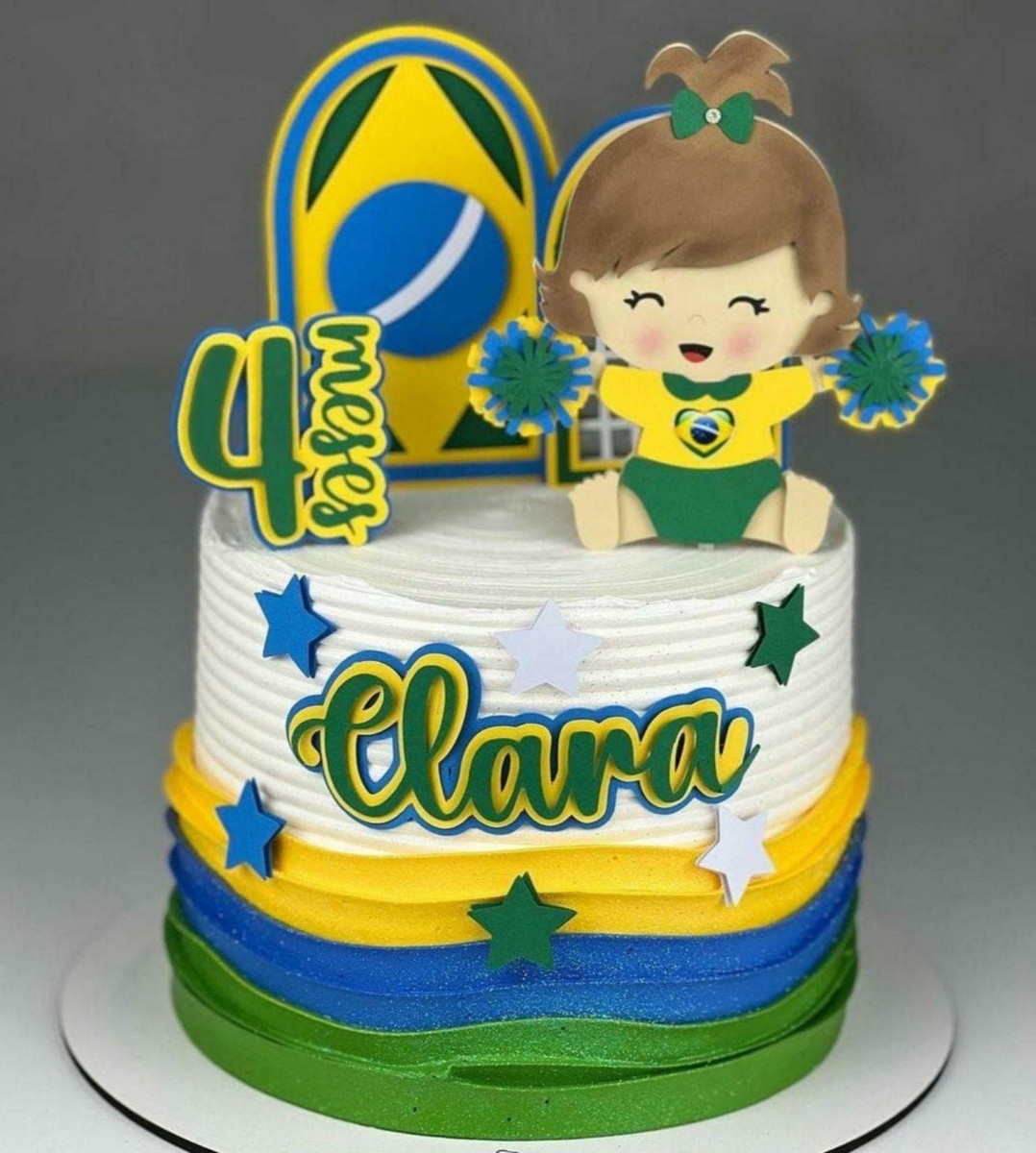 Arquivo Topo de Bolo Camadas Brasil Copa do Mundo 2022 14564