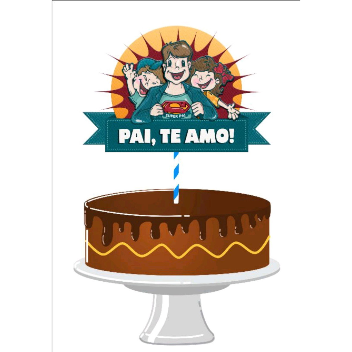 ARQUIVO TOPO DE BOLO DIA DOS PAIS #7978