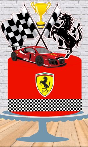 ARQUIVO TOPO DE BOLO FERRARI #9094