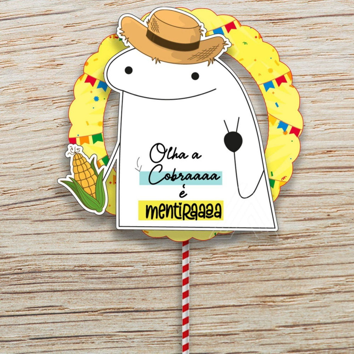 ARQUIVO TOPO DE BOLO FLORK FESTA JUNINA SÃO JOÃO #14182