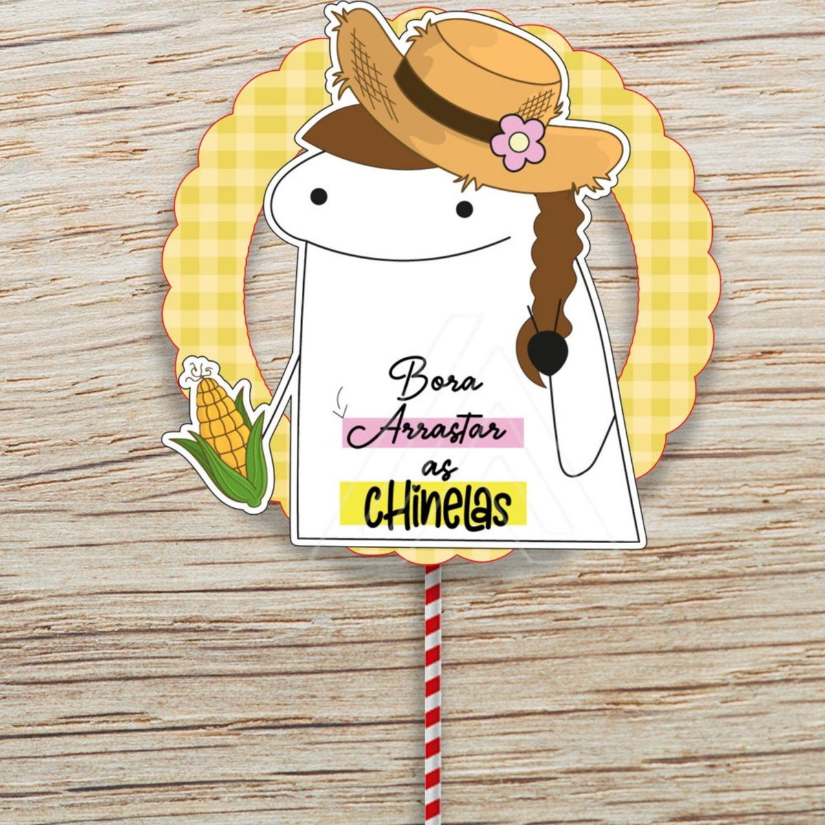 ARQUIVO TOPO DE BOLO FLORK FESTA JUNINA SÃO JOÃO #14185
