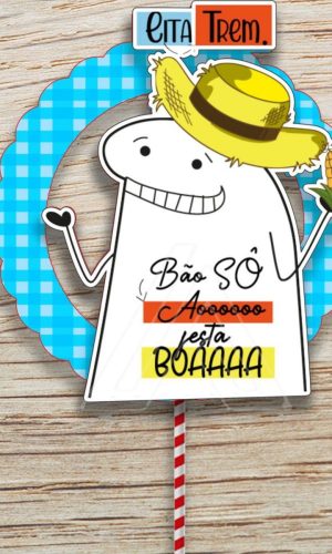 ARQUIVO TOPO DE BOLO FLORK FESTA JUNINA SÃO JOÃO #14186
