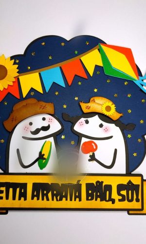 ARQUIVO TOPO DE BOLO FLORK FESTA JUNINA SÃO JOÃO #14191