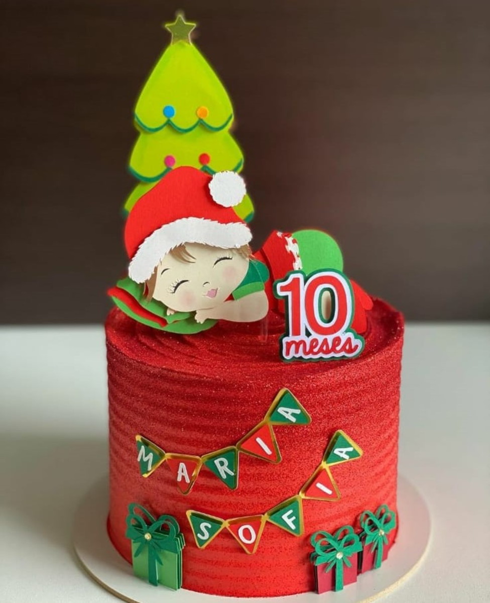Arquivo Topo de Bolo Natal Bebê - Camadas #2771 Studio