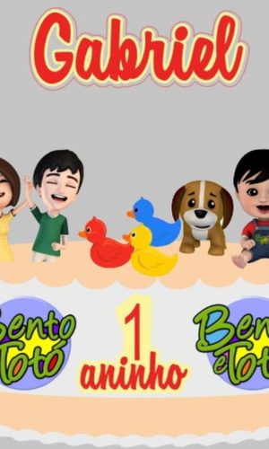 Arquivo Topo de Bolo Patinhos Coloridos Bento e Toto #17179