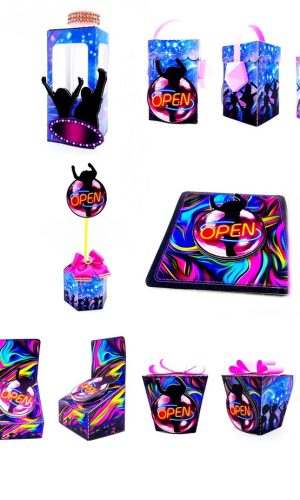 Arquivos de corte balada neon studio/pdf e png
