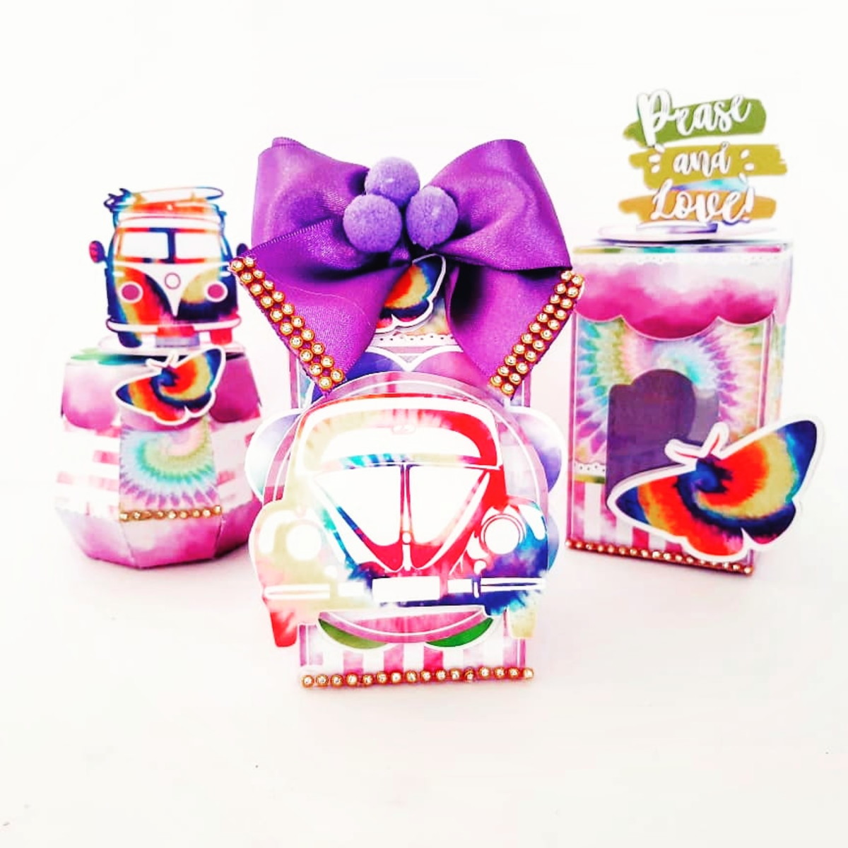 Arquivos de corte caixa Tie Dye - Imagem 2