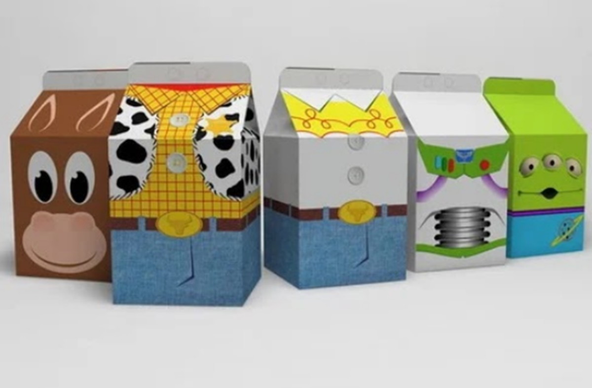 Arquivos de Corte Caixas Milk Toy Story