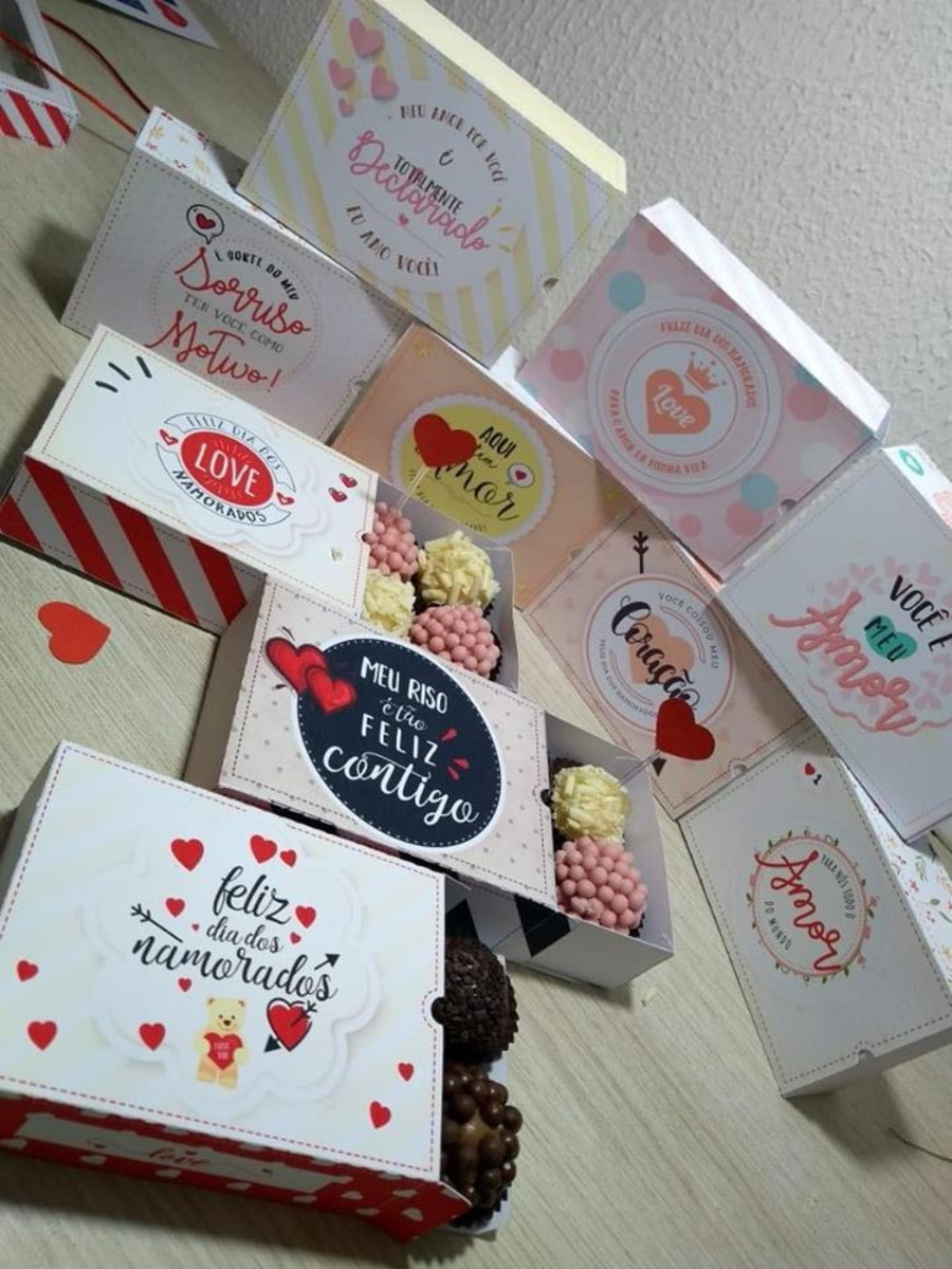 Arquivos de corte Caixas para 6 doces dia dos namorados - Imagem 2