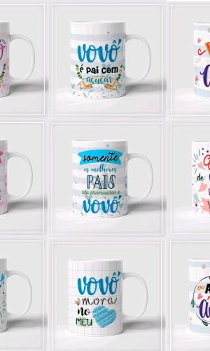 ARTE DIGITAL DIA DOS AVOS CANECA SUBLIMAÇÃO(#553)