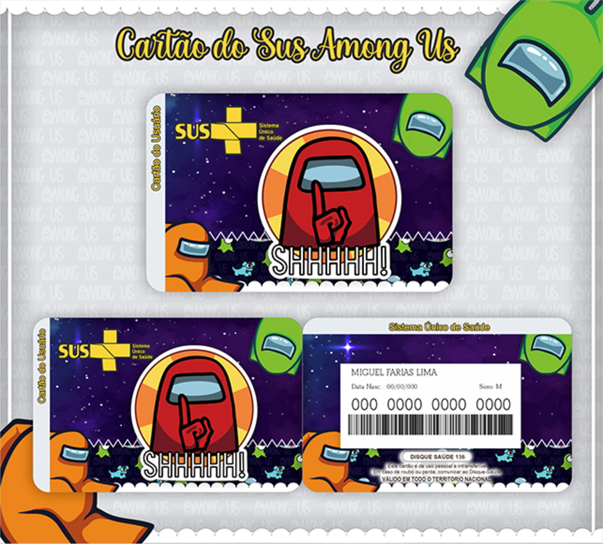 Cartão Digital Sus Among Us