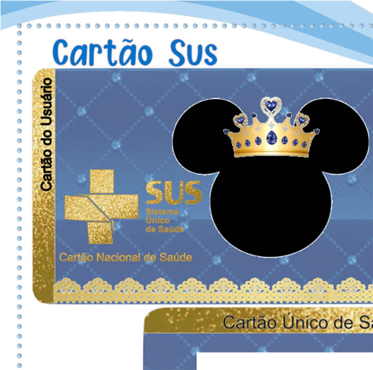Cartão Digital Sus Mickey Realeza