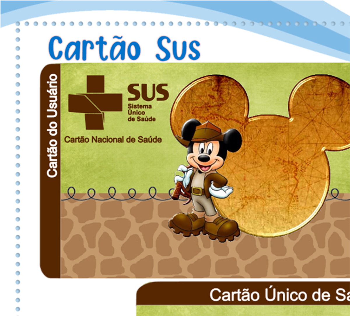Cartão Digital Sus Mickey Safari