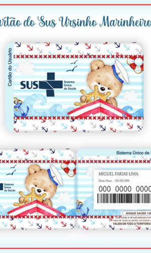 Cartão Digital Sus Ursinho Marinheiro