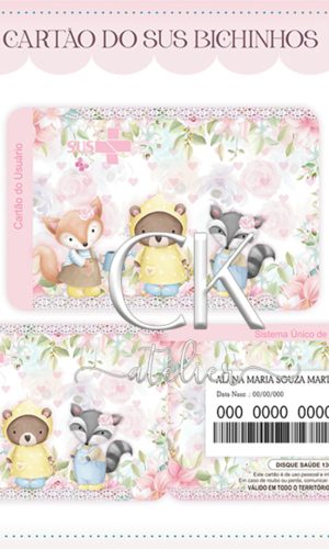 Cartão Sus Bichinhos Cute