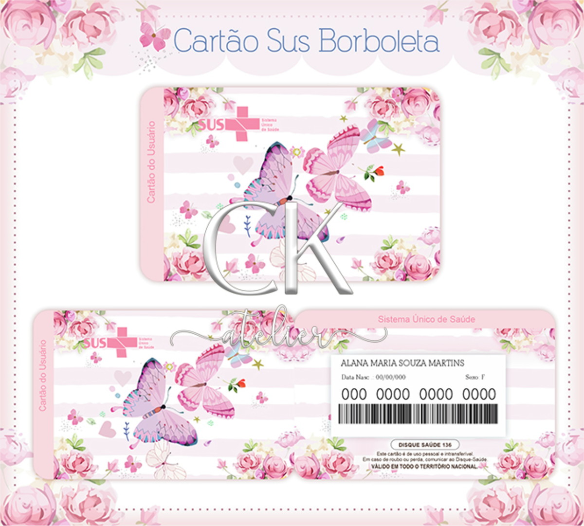 Cartão Sus Borboleta
