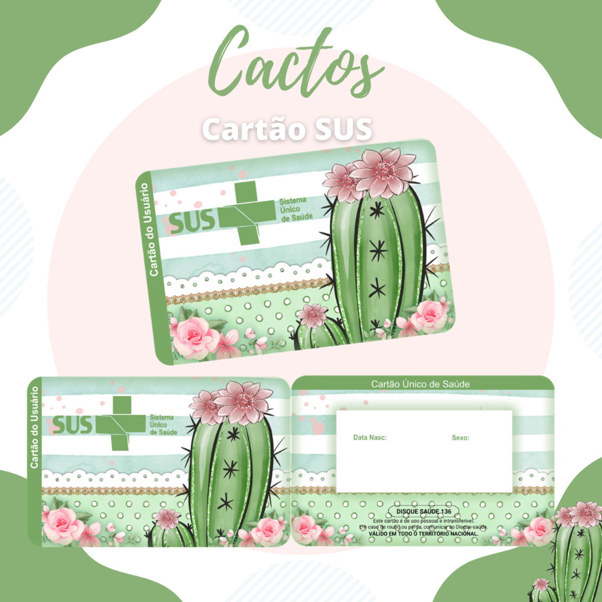 Cartão Sus Cactos