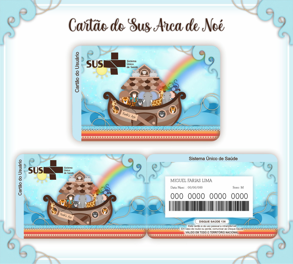 Cartão SUS Arca de Noé