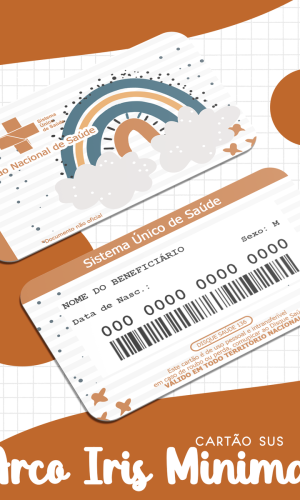 Cartão SUS Arco Iris Menino