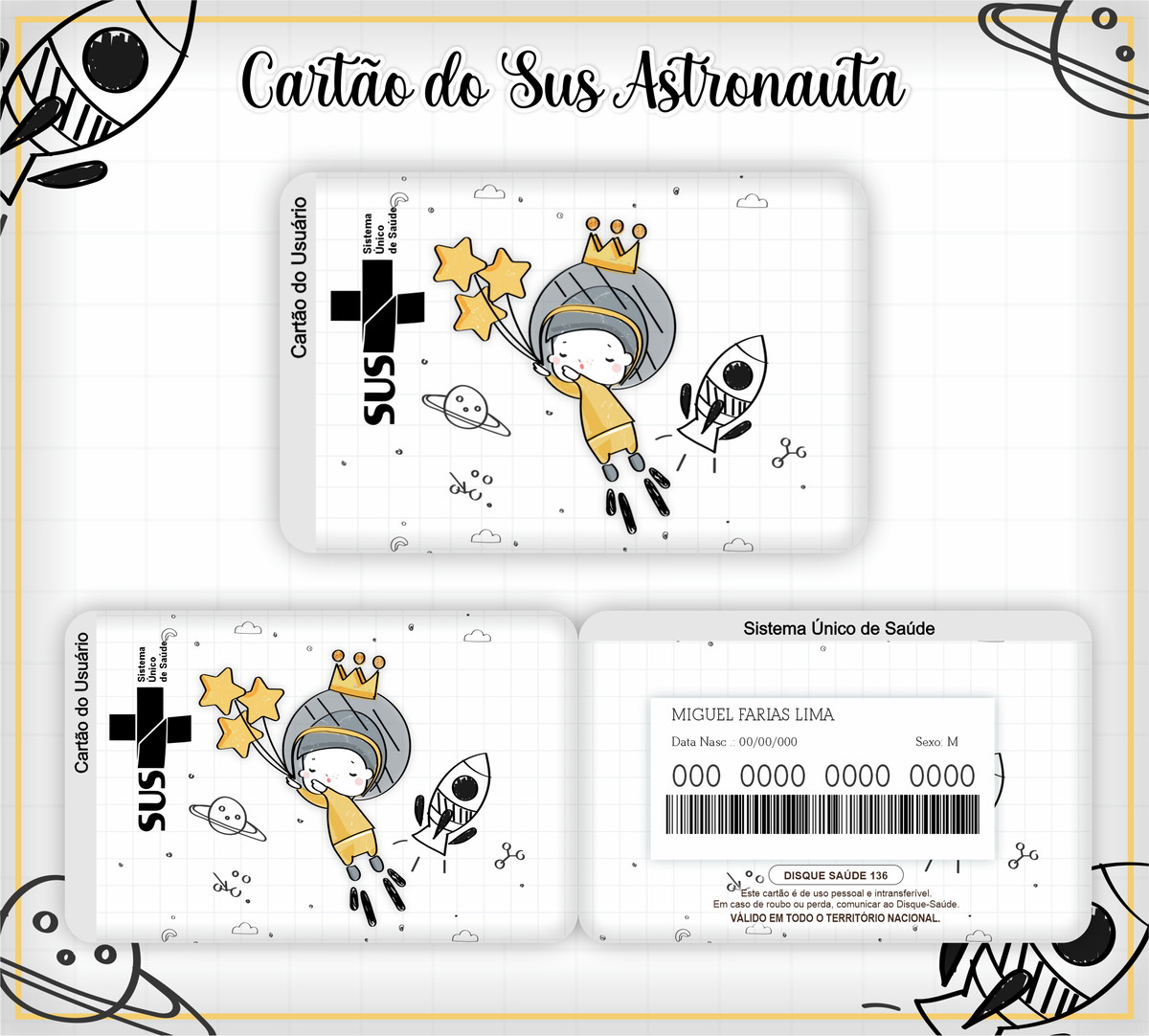Cartão SUS Astronauta