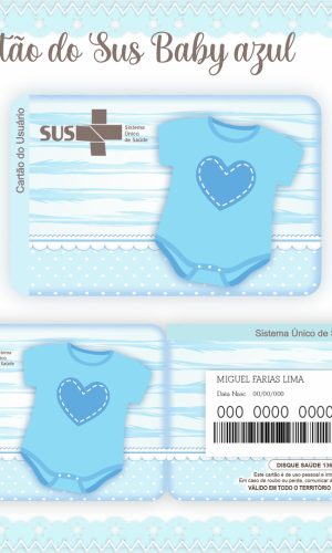 Cartão SUS Baby Menino