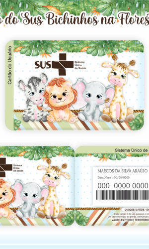 Cartão SUS Bichinho da Floresta
