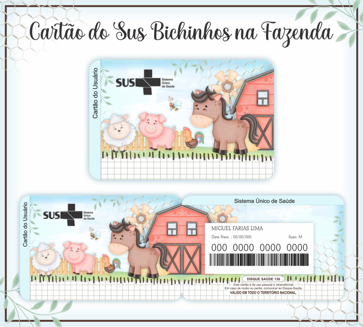 Cartão SUS Fazendinha