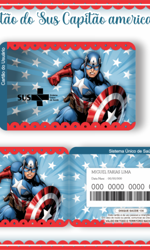 Cartão SUS Capitão América