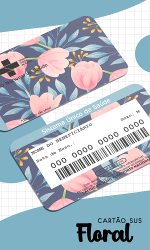 Cartão SUS Floral