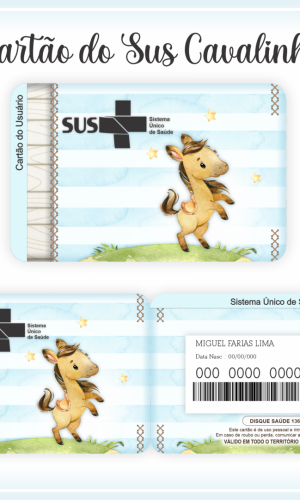 Cartão SUS Cavalinho