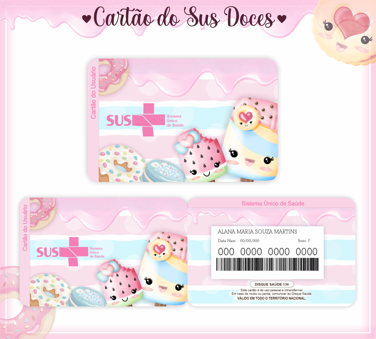 Cartão SUS Doces