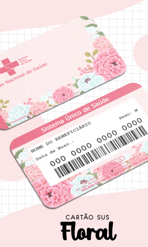 Cartão SUS Floral