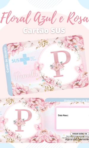 Cartão SUS Floral