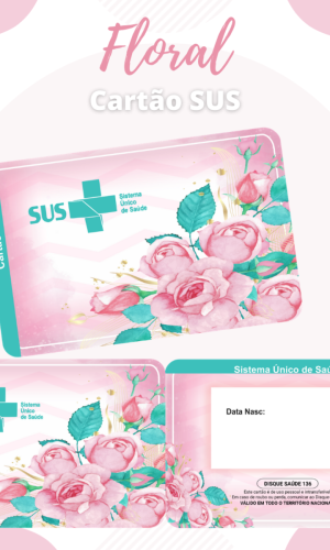 Cartão SUS Floral