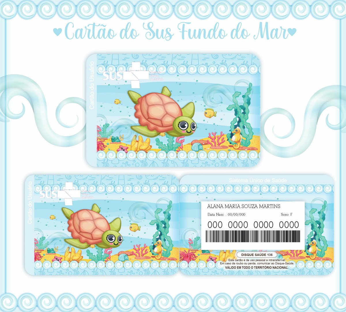 Cartão SUS Fundo do Mar