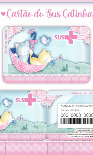 Cartão SUS Gatinha