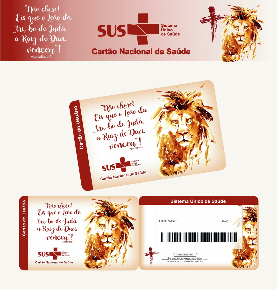 Cartão SUS Leão de Judá